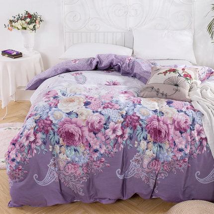 Importé - Ensemble Housse de Couette + 2 Taie d'Oreiller en Pure Coton