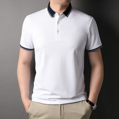Importé - T-Shirt Polo Homme Slim Manches Courtes Décontracté