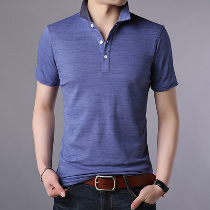 Importé - Homme T-shirt Polo Décontracté à Manches Courtes en Coton