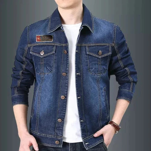 Importé - Jacket Jean Denim Homme Slim Fit Manches Longues