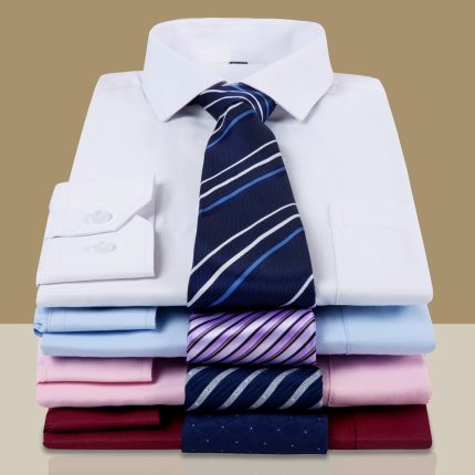 Importé - Chemise Homme à Cravate Manches Longues