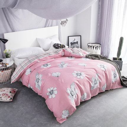 Importé - Ensemble Housse de Couette + 2 Taie d'Oreiller en Pure Coton