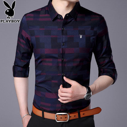 Importé - Chemise Homme Mosaïques Slim Fit Manche Longue