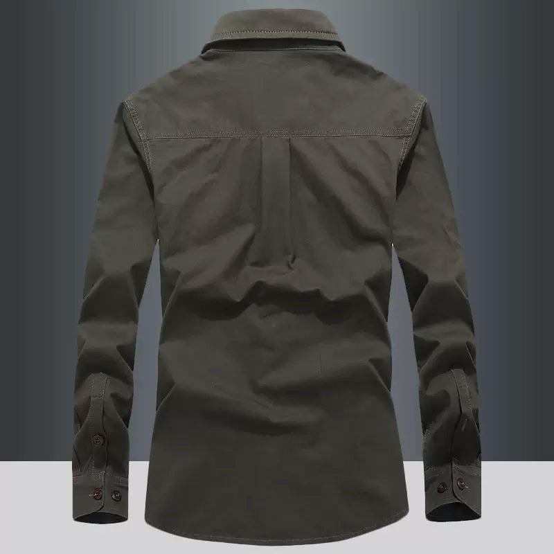 Importé - Chemise Pur Coton Homme Slim Fit Manches Longues