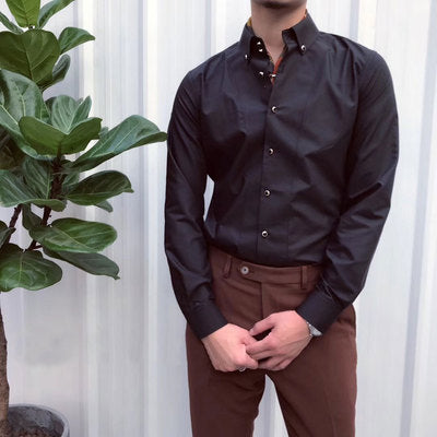 Importé - Chemise de Cérémonie Slim Fit à Manches Longues