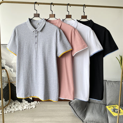 Importé -  T-Shirt Polo Homme Slim Fit Manches Courtes En Coton