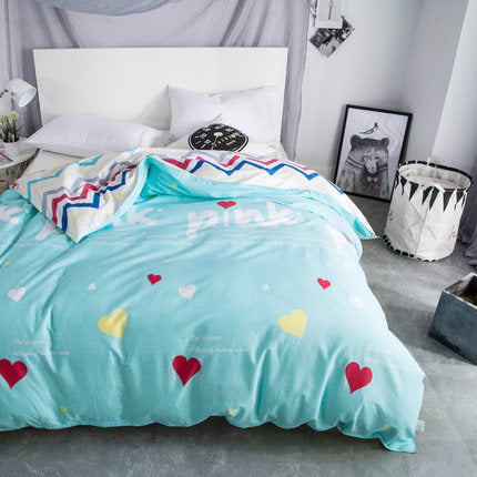 Importé - Ensemble Housse de Couette + 2 Taie d'Oreiller en Pure Coton