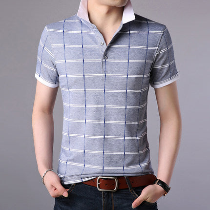 Importé - Homme T-shirt Polo Décontracté à Manches Courtes en Coton