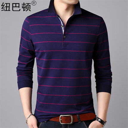 Importé - T-shirt Polo Hommes New Barton en Coton à Manches Longues