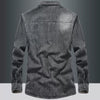 Importé - Chemise Coton Jean Délavé Homme Manches Longues