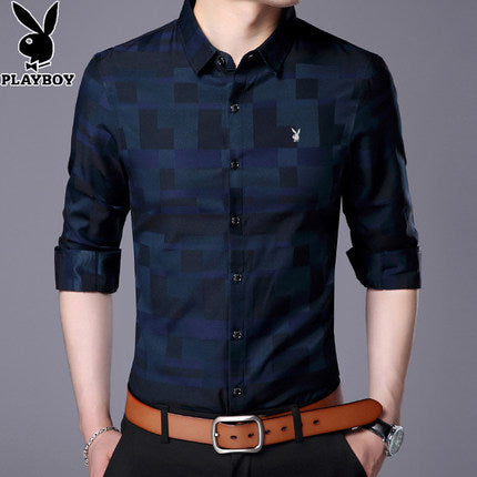 Importé - Chemise Homme Mosaïques Slim Fit Manche Longue
