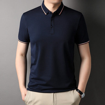 Importé - T-Shirt Polo Homme Slim Manches Courtes Décontracté