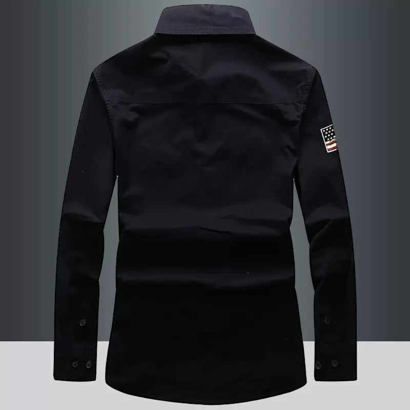 Importé - Chemise Pur Coton Homme Slim Fit Manches Longues