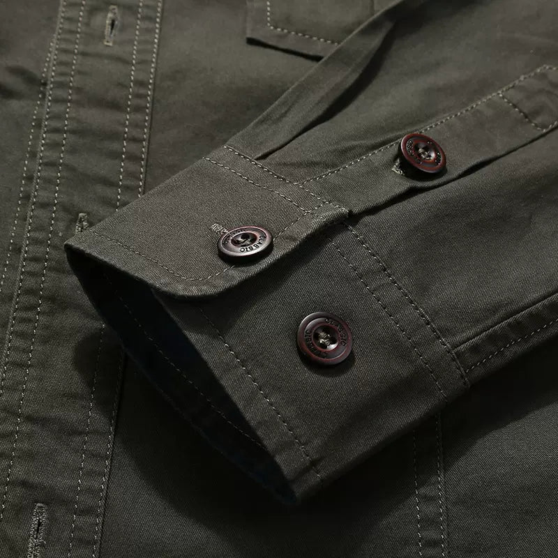 Importé - Chemise Pur Coton Homme Slim Fit Manches Longues