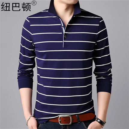 Importé - T-shirt Polo Hommes New Barton en Coton à Manches Longues