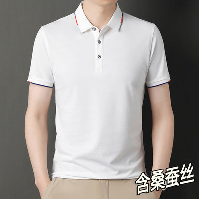 Importé - T-Shirt Polo Homme Slim Manches Courtes Décontracté