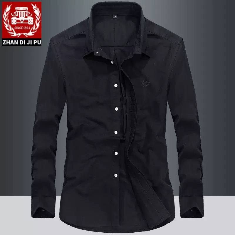 Importé - Chemise Pur Coton Homme Décontracté Manches Longues