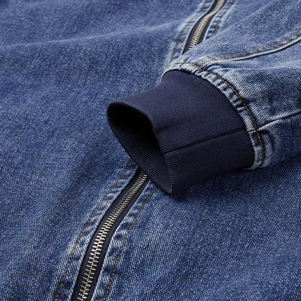 Importé - Jacket Cardigan Homme en Jean avec Doublure À Manches Longues