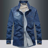 Importé - Chemise Coton Jean Délavé Homme Manches Longues
