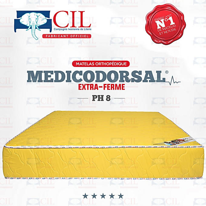 Matelas brodé CIL MEDICODORSAL® Brodé EXTRA PH8 - 2 Places