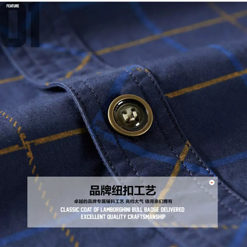 Importé - Chemise Slim Homme 100% Coton Décontracté Manches Courtes