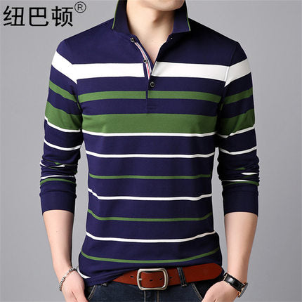 Importé - T-shirt Polo Hommes New Barton en Coton à Manches Longues