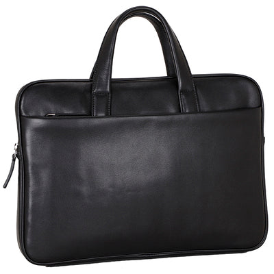 Importé - Sac Business Cuir Véritable avec Poche pour PC 13/14''