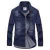 Importé - Chemise Jean Homme Décontractée Manches Longues