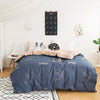 Importé - Ensemble Housse de Couette + 2 Taie d'Oreiller en Pure Coton