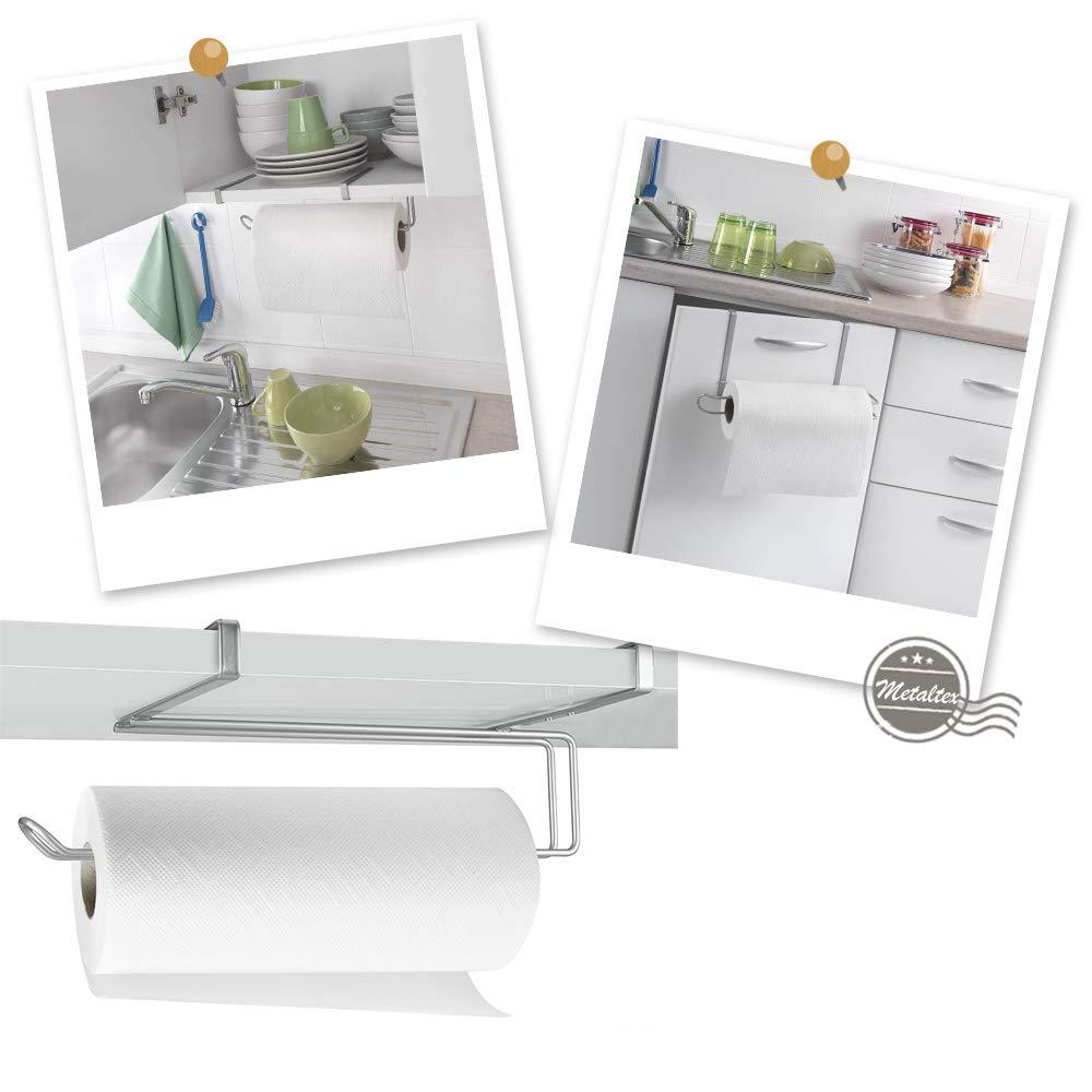 PORTE-ESSUIE-TOUT-EASY ROLL, FIL DE FER, ARGENT, 35 X 18 X 10 CM
