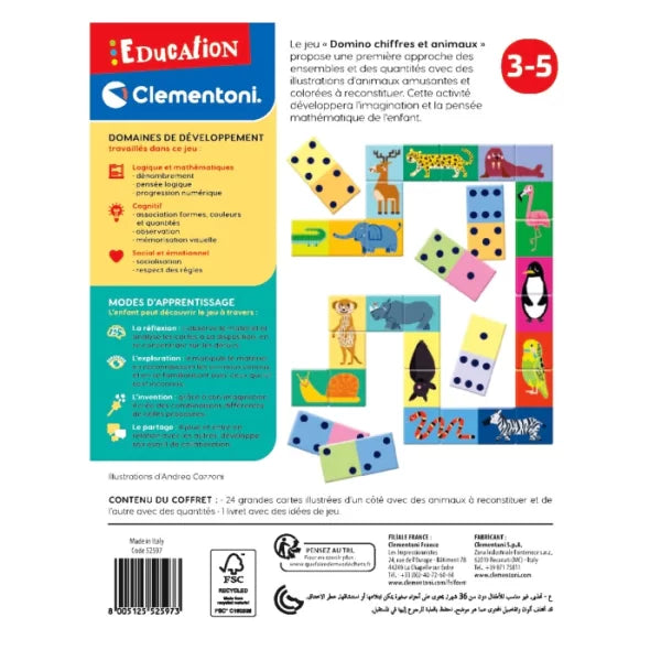 Domino Chiffres Et Animaux 3-5ans