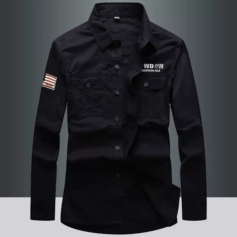 Importé - Chemise Pur Coton Homme Slim Fit Manches Longues