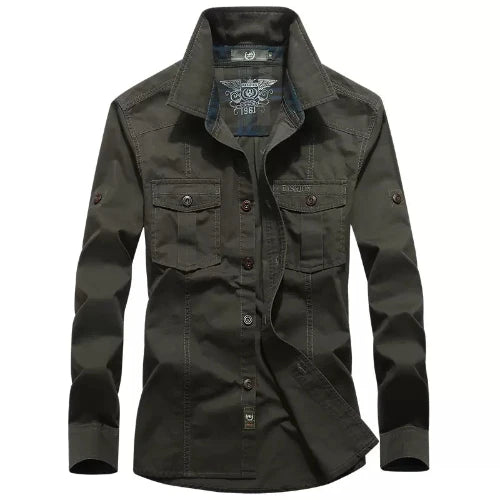 Importé - Chemise Pur Coton Homme Slim Fit Manches Longues