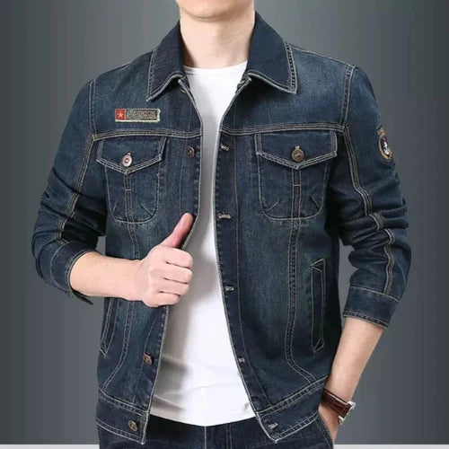Importé - Jacket Jean Denim Homme Slim Fit Manches Longues