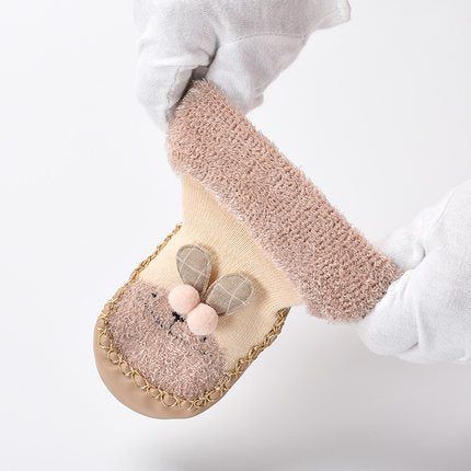 Importé - Chaussons Bébé/Enfants 100% Coton Antidérapant en Nœuds Papillon de 0-2 Ans