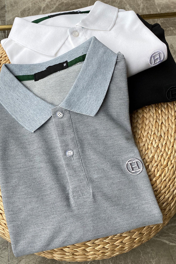 Importé - T-Shirt Polo Homme Décontracté Broder En Coton