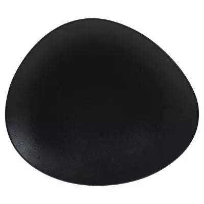 Assiette Plate-33,5cm- Galet- Noir