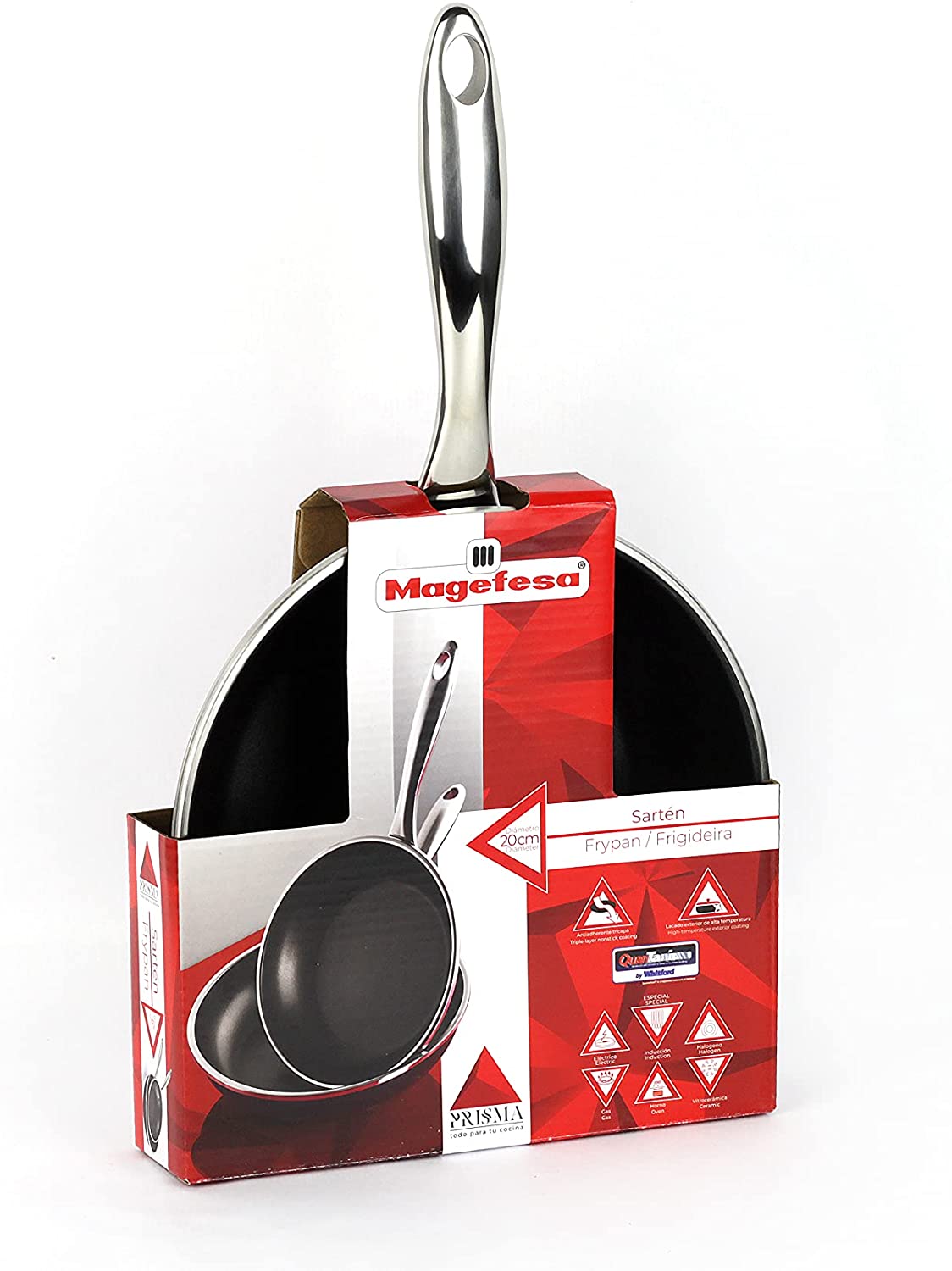 POELE EN INOX PRISMA – 20CM – MAGEFESA
