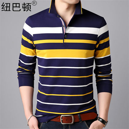 Importé - T-shirt Polo Hommes New Barton en Coton à Manches Longues