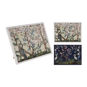 Cadre Photo Décoratif 2 Photos Motif Oiseau+ Fleurs ASST