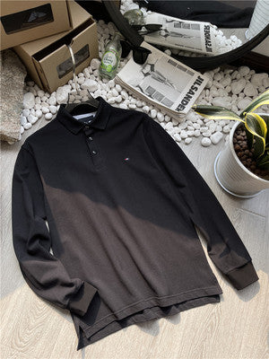 Importé -  T-Shirt Polo Homme  Manches Longues Décontracté En Coton