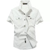 Importé - Chemise Homme Militaire Décontracté Manches Courtes En Coton
