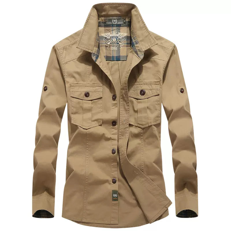 Importé - Chemise Pur Coton Homme Slim Fit Manches Longues