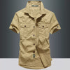 Importé - Chemise Homme Militaire Décontracté Manches Courtes En Coton