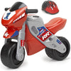 MOTO A POUSSER+CASQUE-FEBER-ROUGE-GRIS
