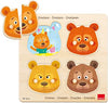 Puzzle Educatif en Bois-4pcs-Motif Ours+2ans