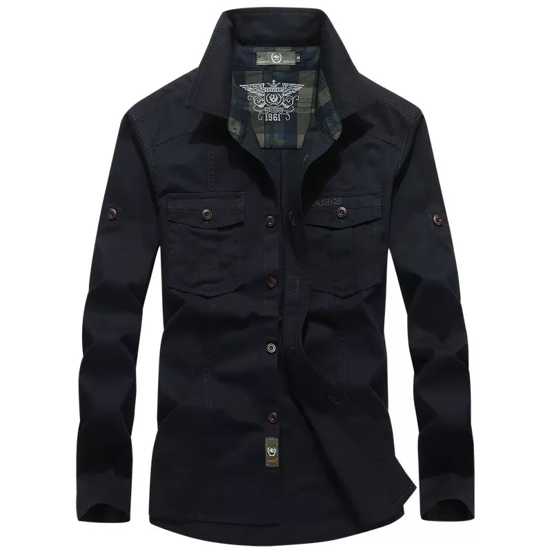 Importé - Chemise Pur Coton Homme Slim Fit Manches Longues