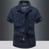 Importé - Chemise Homme Militaire Décontracté Manches Courtes En Coton