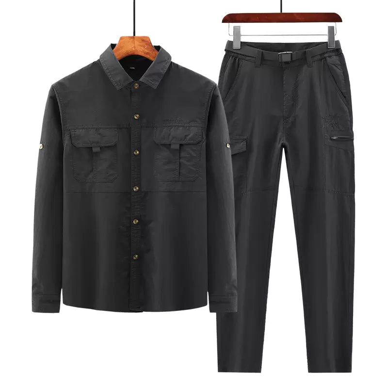 Importé - Ensemble Décontracté Homme Pantalon + Chemise M-L