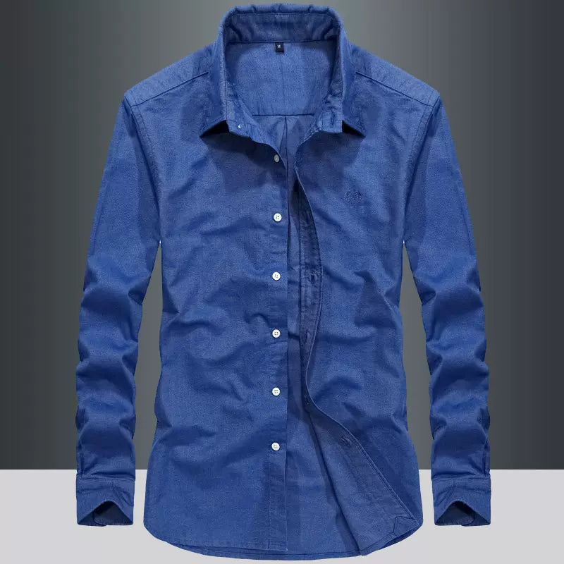 Importé - Chemise Pur Coton Homme Décontracté Manches Longues